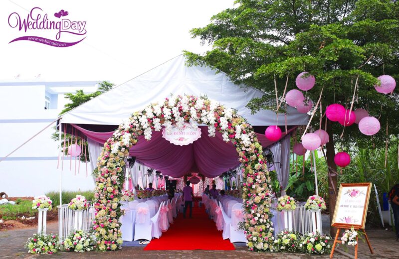 Cổng hoa cưới đẹp 2022