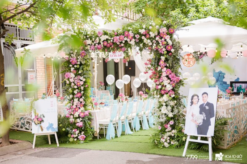 Cổng hoa cưới vuông