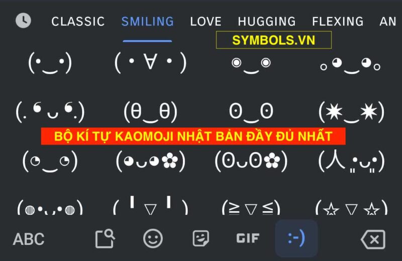 Emoji Nhật - Kaomoji dễ thương nhiều biểu cảm