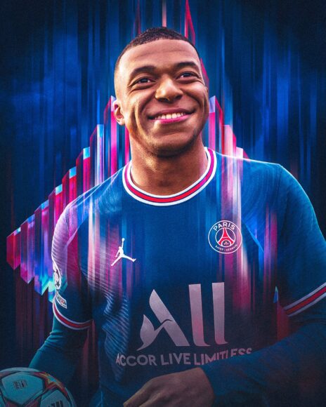 Hình ảnh Mbappe cười rạng rỡ 3D sắc nét