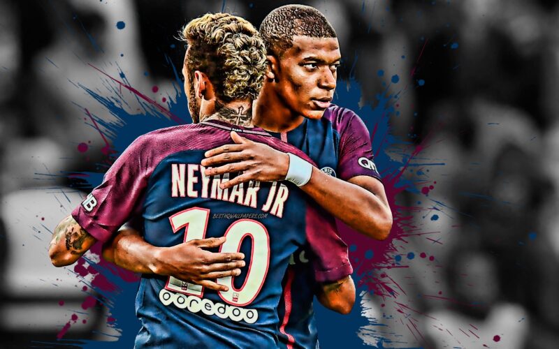 Hình ảnh Mbappe và bạn thân Neymar