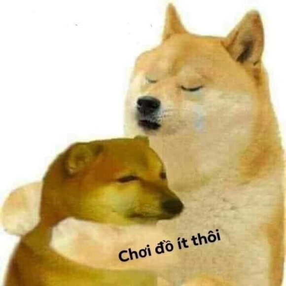 Hình ảnh meme cheems chơi đồ ít thôi
