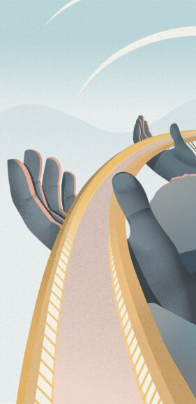 Hình ảnh nền Vsmart cây cầu vàng