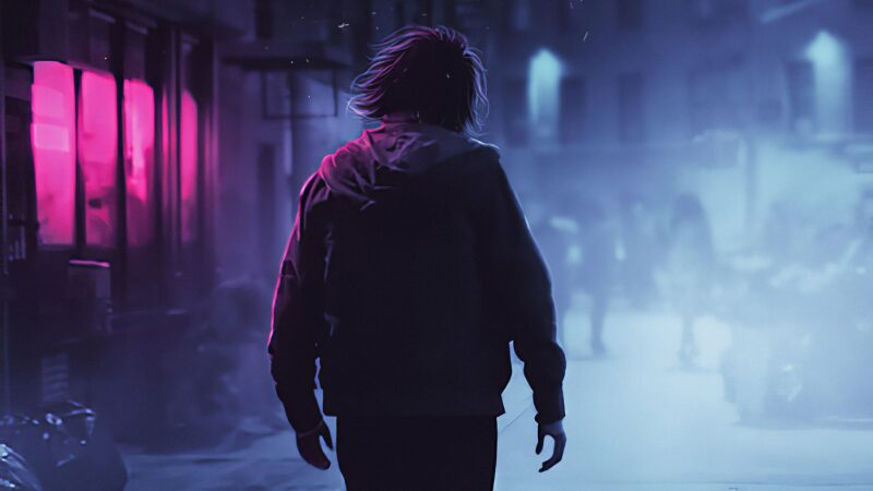 Hình ảnh nền độc thân một mình dưới phố