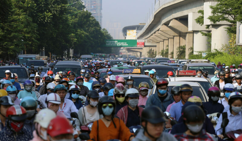 Hình ảnh ô nhiễm môi trường không khí ở hà nội