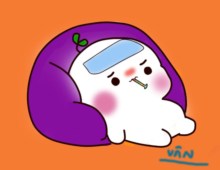 Hình ảnh ốm sốt cute