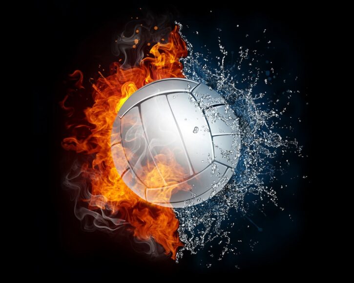 Hình bóng đá lửa và nước