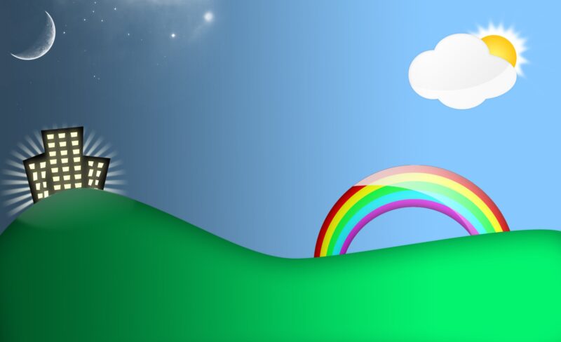 Hình mầm non ngày và đêm