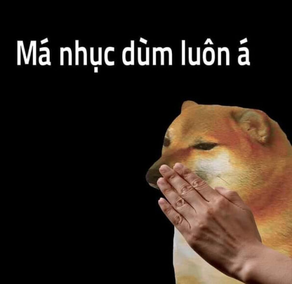 Hình meme cheems hút thuốc lá