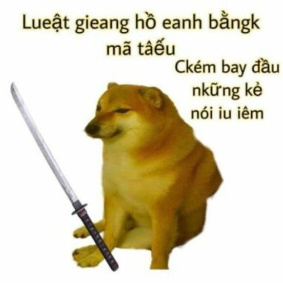 Hình meme cheems luật giang hồ