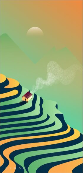 Hình nền Vsmart ruộng bậc thang