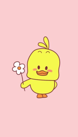 Hình nền con vịt vàng cute