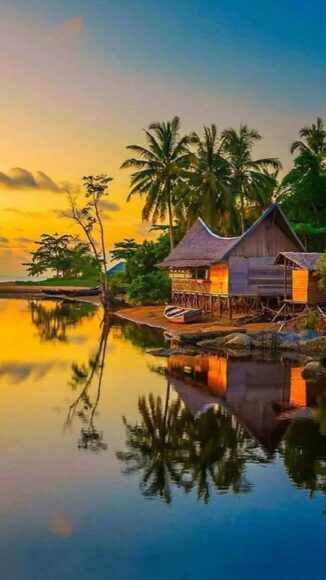 Hình nền quê hương ven sông