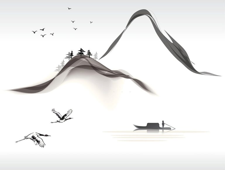 Tranh cổ phong đơn giản