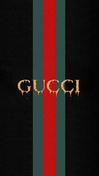 ảnh Gucci nền đen sọc 3 màu