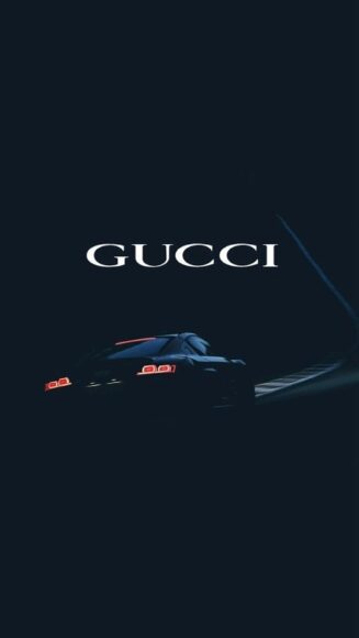 ảnh Gucci nền đen xe đua