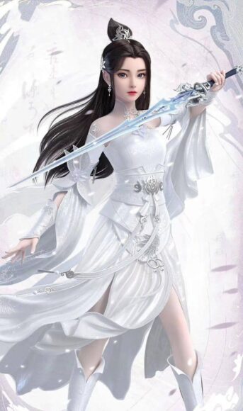 ảnh cổ trang Trung Quốcnữ cầm kiếm