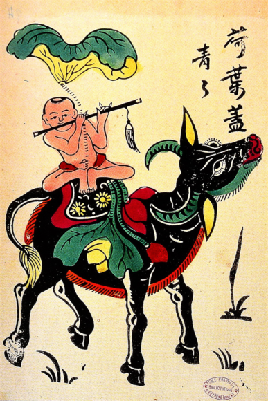 ảnh con trâu trong tranh đông hồ việt nam