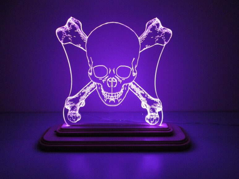 ảnh đầu lâu nền tím