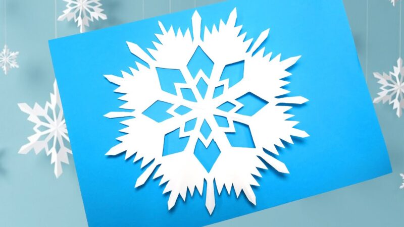 ảnh hoa tuyết cắt giấy