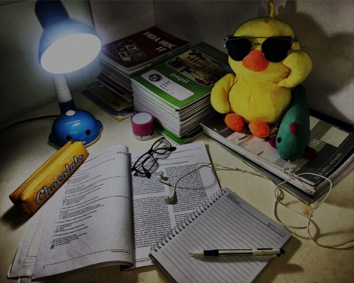 ảnh học bài sách vở