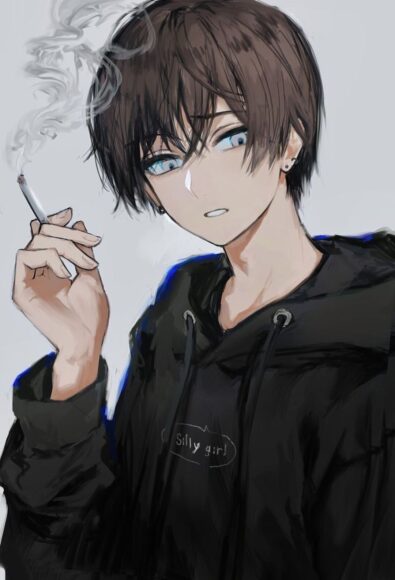 ảnh hút thuốc anime boy lạnh lùng