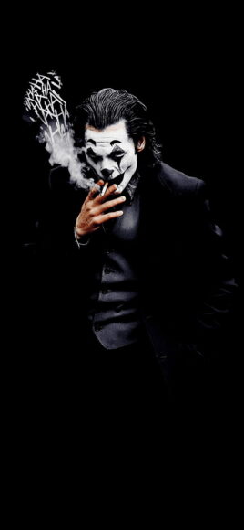 ảnh hút thuốc joker trắng đen