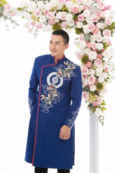 áo dài cách tân nam lịch lãm