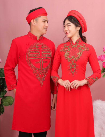 áo dài cách tân nam song hỉ