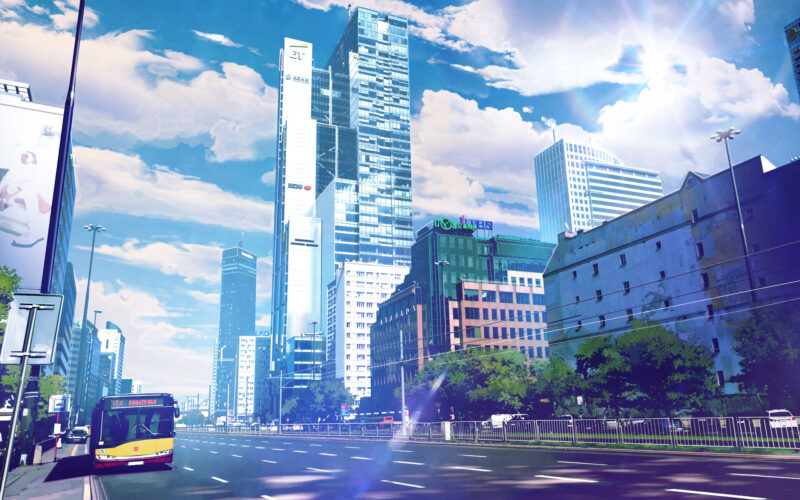 background anime thành phố