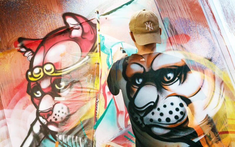 hình Graffiti hình con chó