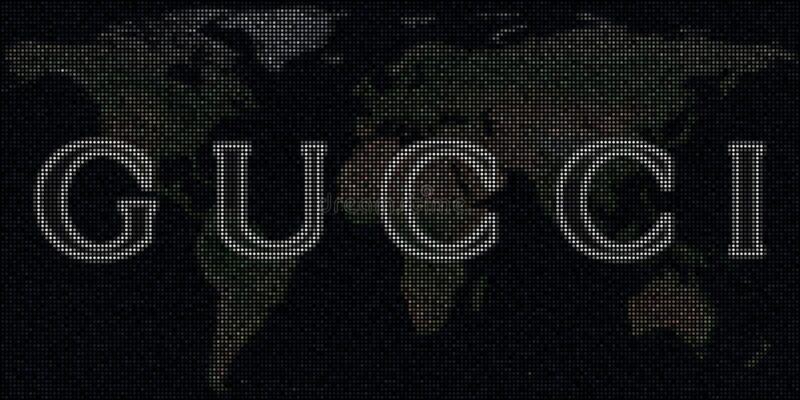 hình Gucci nền đen trái đất