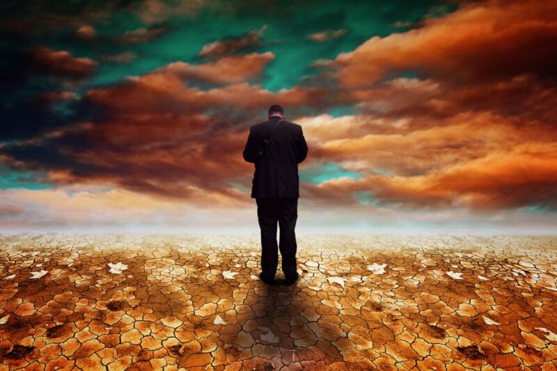 hình ảnh bất lực trước biến đổi khí hậu