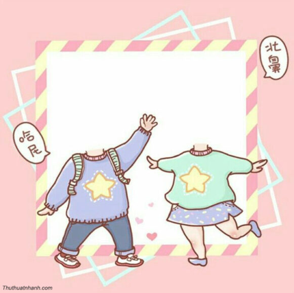 Hình ảnh chibi ghép mặt cho cặp đôi đáng yêu