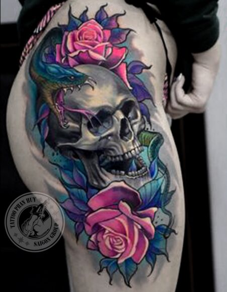 hình ảnh đầu lâu hình xăm