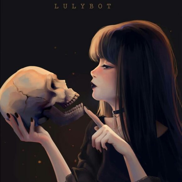 hình ảnh đầu lâu và cô gái