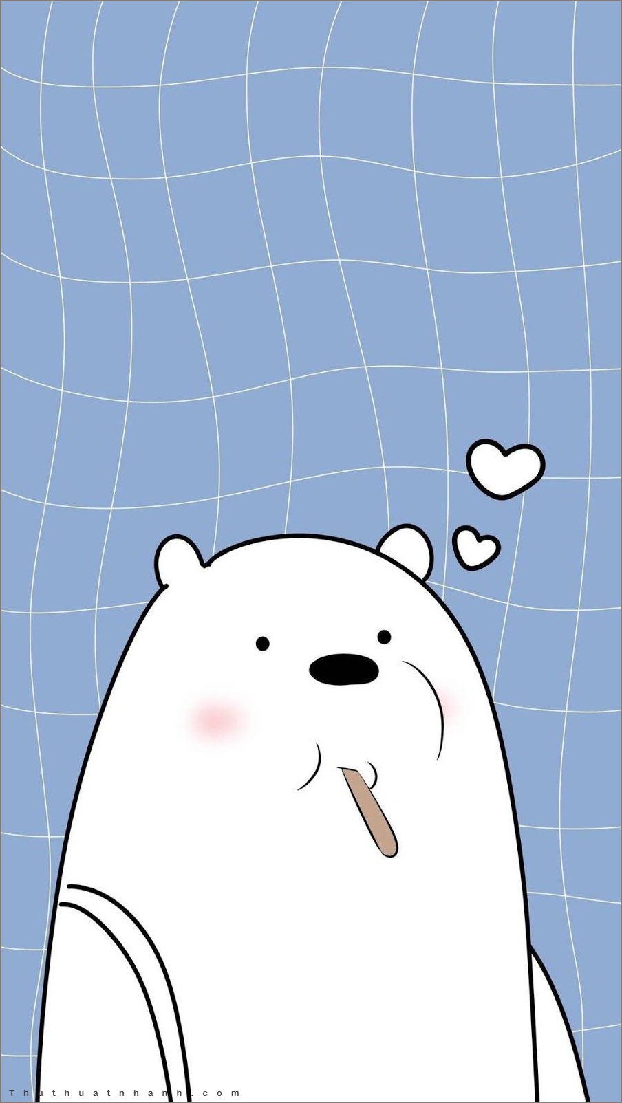gấu trắng hoạt hình cute