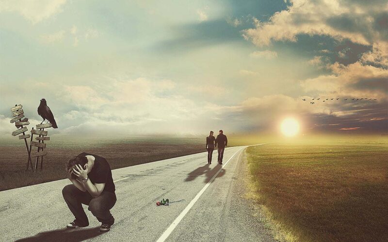 hình ảnh kết thúc tình yêu buồn đau