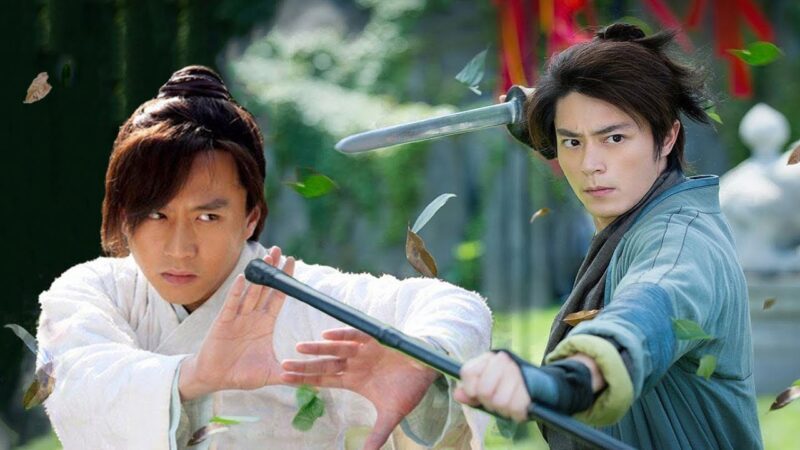 hình ảnh kiếm hiệp giương kiếm