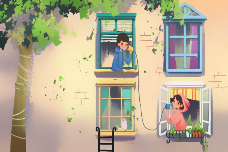 hình ảnh tỏ tình bên cửa sổ