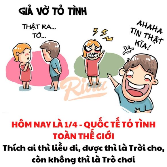 hình ảnh tỏ tình cá tháng tư