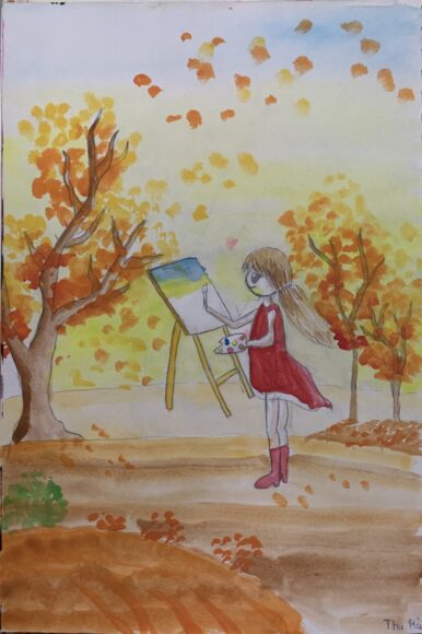 hình ảnh ước mơ vẽ tranh