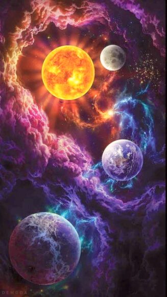 hình ảnh vũ trụ mặt trời và hành tinh