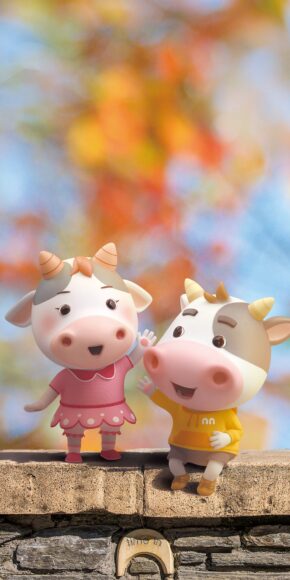 hình con trâu hoạt hình cute cho cặp đôi dễ thương