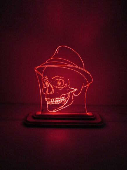 hình đầu lâu màu đỏ