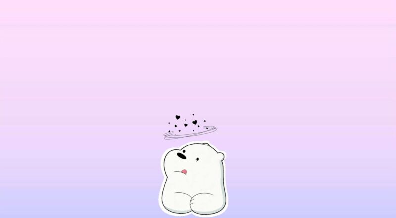 hình gấu trắng suy nghĩ vẩn vơ