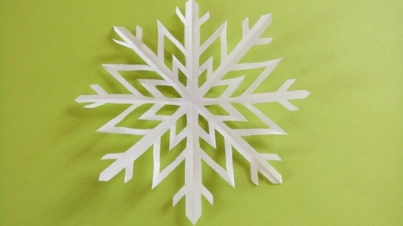 hình hoa tuyết cắt giấy