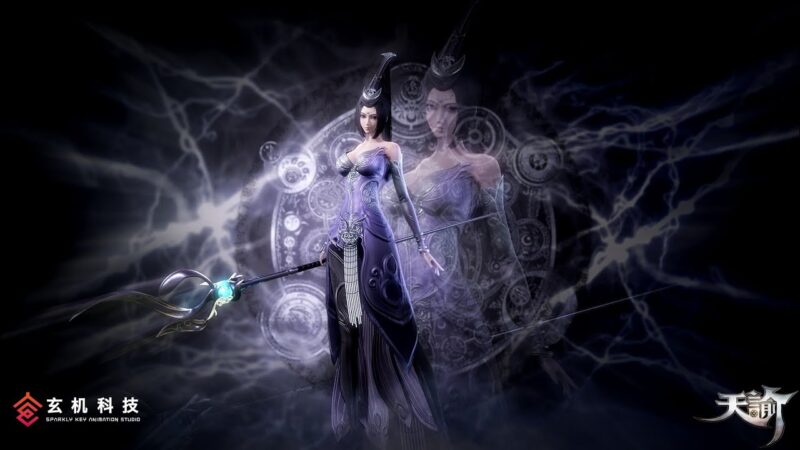 hình kiếm hiệp cầm thương