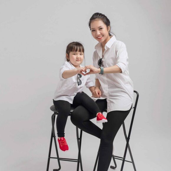 hình mẹ và bé trái tim