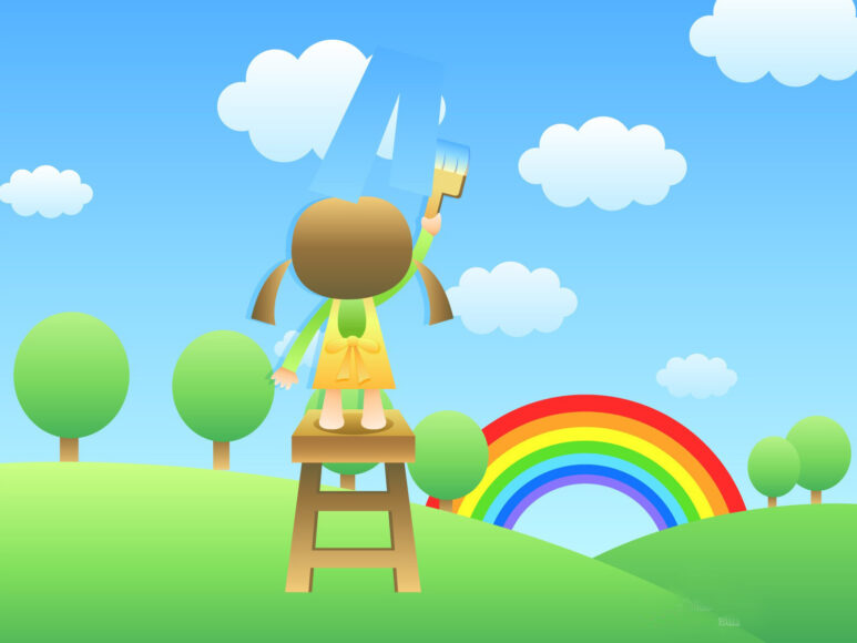 hình ước mơ cô bé lạc quan